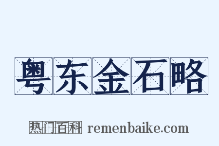 粤东金石略是什么意思的图片